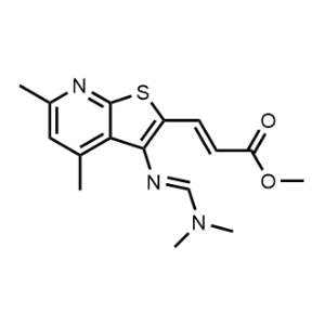 Methyl 3-(3-(((dimethylamino)methylene)amino)-4,6-dimethylthieno[2,3-b]pyridin-2-yl)acrylate|CS-1094423
