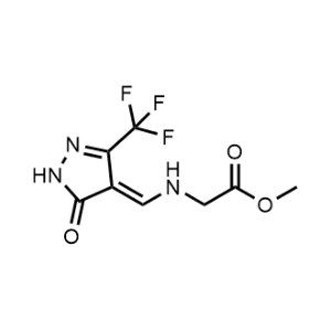 Methyl ((5-oxo-3-(trifluoromethyl)-1,5-dihydro-4H-pyrazol-4-ylidene)methyl)glycinate|CS-1094832