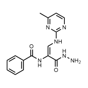 N-(3-Hydrazinyl-1-((4-methylpyrimidin-2-yl)amino)-3-oxoprop-1-en-2-yl)benzamide|CS-1095157