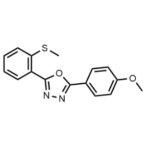 2-(4-Methoxyphenyl)-5-(2-(methylthio)phenyl)-1,3,4-oxadiazole|CS-1095259