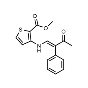 Methyl 3-((3-oxo-2-phenylbut-1-en-1-yl)amino)thiophene-2-carboxylate|CS-1095356