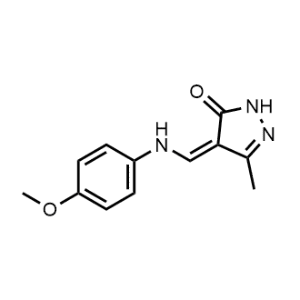 4-(((4-Methoxyphenyl)amino)methylene)-5-methyl-2,4-dihydro-3H-pyrazol-3-one|CS-1095558
