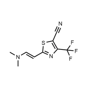 2-(2-(Dimethylamino)vinyl)-4-(trifluoromethyl)thiazole-5-carbonitrile|CS-1095650