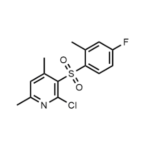 2-Chloro-3-((4-fluoro-2-methylphenyl)sulfonyl)-4,6-dimethylpyridine|CS-1096246