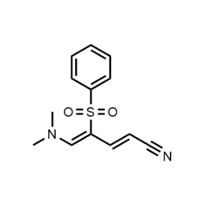 5-(Dimethylamino)-4-(phenylsulfonyl)penta-2,4-dienenitrile|CS-1096265