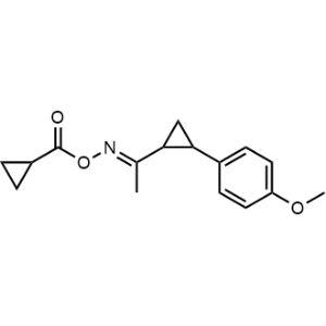 1-(2-(4-Methoxyphenyl)cyclopropyl)ethan-1-one O-cyclopropanecarbonyl oxime|CS-1096564