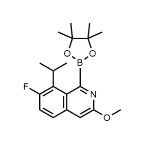 7-Fluoro-8-isopropyl-3-methoxy-1-(4,4,5,5-tetramethyl-1,3,2-dioxaborolan-2-yl)isoquinoline|CS-1097634
