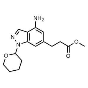 Methyl 3-(4-amino-1-(tetrahydro-2H-pyran-2-yl)-1H-indazol-6-yl)propanoate|CS-1097941