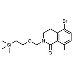 5-Bromo-8-iodo-2-((2-(trimethylsilyl)ethoxy)methyl)-3,4-dihydroisoquinolin-1(2H)-one|CS-1098231