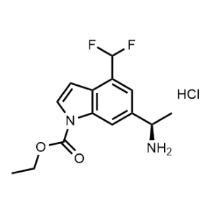 Ethyl (R)-6-(1-aminoethyl)-4-(difluoromethyl)-1H-indole-1-carboxylate hydrochloride|CS-1099188