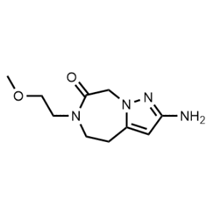 4H-Pyrazolo[1,5-d][1,4]diazepin-7(8H)-one, 2-amino-5,6-dihydro-6-(2-methoxyethyl)-|CS-1099647