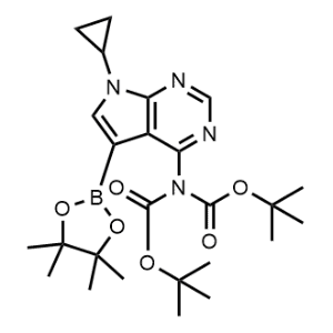 Imidodicarbonic acid, 2-[7-cyclopropyl-5-(4,4,5,5-tetramethyl-1,3,2-dioxaborolan-2-yl)-7H-pyrrolo[2,3-d]pyrimidin-4-yl]-, 1,3-bis(1,1-dimethylethyl) ester|CS-1099661