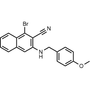 1-Bromo-3-[[(4-methoxyphenyl)methyl]amino]-2-naphthalenecarbonitrile|CS-1099768