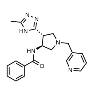 rel-N-[(3R,4S)-4-(3-Methyl-1H-1,2,4-triazol-5-yl)-1-(3-pyridinylmethyl)-3-pyrrolidinyl]benzamide|CS-1100977