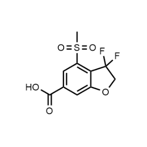 6-Benzofurancarboxylic acid, 3,3-difluoro-2,3-dihydro-4-(methylsulfonyl)-|CS-1101398