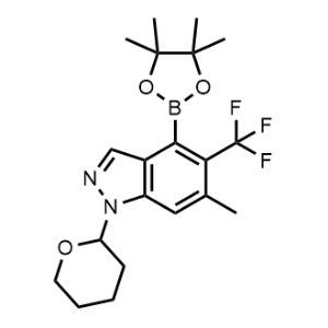 1H-Indazole, 6-methyl-1-(tetrahydro-2H-pyran-2-yl)-4-(4,4,5,5-tetramethyl-1,3,2-dioxaborolan-2-yl)-5-(trifluoromethyl)-|CS-1101421