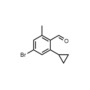 Benzaldehyde, 4-bromo-2-cyclopropyl-6-methyl-|CS-1101427