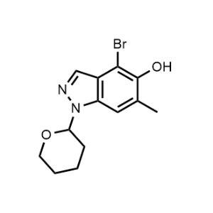 1H-Indazol-5-ol, 4-bromo-6-methyl-1-(tetrahydro-2H-pyran-2-yl)-|CS-1101686