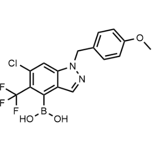 (6-Chloro-1-(4-methoxybenzyl)-5-(trifluoromethyl)-1H-indazol-4-yl)boronic acid|CS-1101982