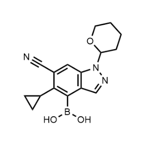 (6-Cyano-5-cyclopropyl-1-(tetrahydro-2H-pyran-2-yl)-1H-indazol-4-yl)boronic acid|CS-1102002