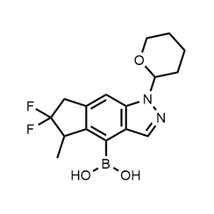 (6,6-Difluoro-5-methyl-1-(tetrahydro-2H-pyran-2-yl)-1,5,6,7-tetrahydrocyclopenta[f]indazol-4-yl)boronic acid|CS-1102005