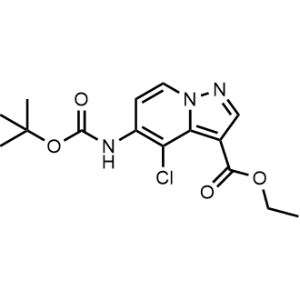 Ethyl 5-((tert-butoxycarbonyl)amino)-4-chloropyrazolo[1,5-a]pyridine-3-carboxylate|CS-1102480