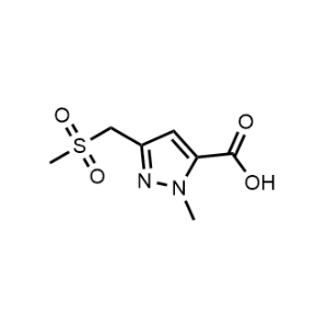 1-Methyl-3-((methylsulfonyl)methyl)-1H-pyrazole-5-carboxylic acid|CS-1102511