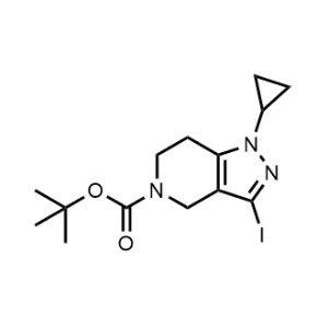 tert-Butyl 1-cyclopropyl-3-iodo-1,4,6,7-tetrahydro-5H-pyrazolo[4,3-c]pyridine-5-carboxylate|CS-1136006