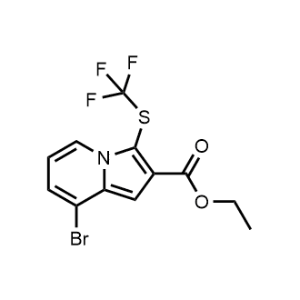 Ethyl 8-bromo-3-((trifluoromethyl)thio)indolizine-2-carboxylate|CS-1136014