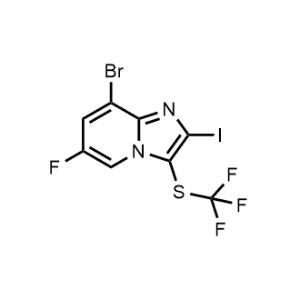 8-Bromo-6-fluoro-2-iodo-3-((trifluoromethyl)thio)imidazo[1,2-a]pyridine|CS-1136282