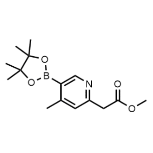 Methyl 2-(4-methyl-5-(4,4,5,5-tetramethyl-1,3,2-dioxaborolan-2-yl)pyridin-2-yl)acetate|CS-1136641