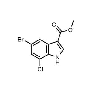 1H-Indole-3-carboxylic acid, 5-bromo-7-chloro-, methyl ester|CS-1136689