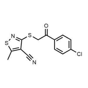 3-((2-(4-Chlorophenyl)-2-oxoethyl)thio)-5-methylisothiazole-4-carbonitrile|CS-1137308