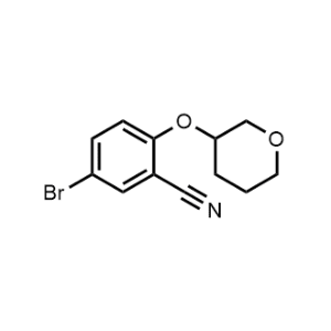 5-Bromo-2-((tetrahydro-2H-pyran-3-yl)oxy)benzonitrile|CS-1139889