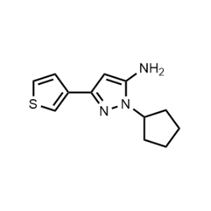 1-Cyclopentyl-3-(thiophen-3-yl)-1H-pyrazol-5-amine|CS-1140809