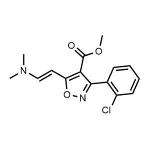 Methyl (E)-3-(2-chlorophenyl)-5-(2-(dimethylamino)vinyl)isoxazole-4-carboxylate|CS-1140917