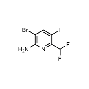 3-Bromo-6-(difluoromethyl)-5-iodopyridin-2-amine|CS-1141662