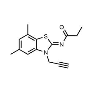 N-(5,7-Dimethyl-3-(prop-2-yn-1-yl)benzo[d]thiazol-2(3H)-ylidene)propionamide|CS-1142164