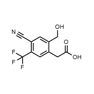 2-(4-Cyano-2-(hydroxymethyl)-5-(trifluoromethyl)phenyl)acetic acid|CS-1142215