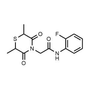 2-(2,6-Dimethyl-3,5-dioxothiomorpholino)-N-(2-fluorophenyl)acetamide|CS-1143054