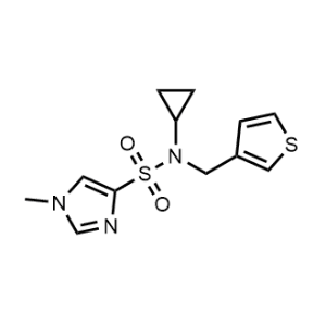 N-Cyclopropyl-1-methyl-N-(thiophen-3-ylmethyl)-1H-imidazole-4-sulfonamide|CS-1143380