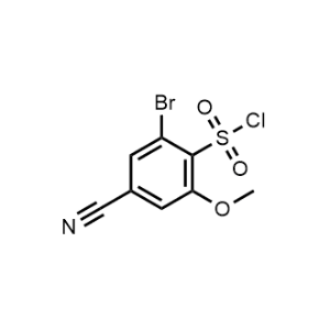 2-Bromo-4-cyano-6-methoxybenzenesulfonyl chloride|CS-1143578