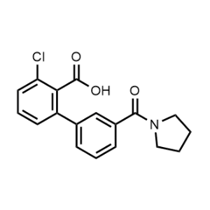 3-Chloro-3'-(pyrrolidine-1-carbonyl)-[1,1'-biphenyl]-2-carboxylic acid|CS-1144386