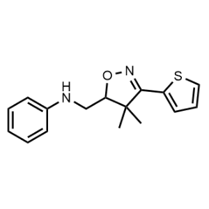 N-((4,4-Dimethyl-3-(thiophen-2-yl)-4,5-dihydroisoxazol-5-yl)methyl)aniline|CS-1144813