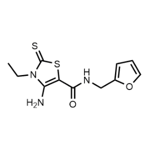 4-Amino-3-ethyl-N-(furan-2-ylmethyl)-2-thioxo-2,3-dihydrothiazole-5-carboxamide|CS-1144892
