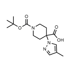 1-(Tert-butoxycarbonyl)-4-(4-methyl-1H-pyrazol-1-yl)piperidine-4-carboxylic acid|CS-1145222