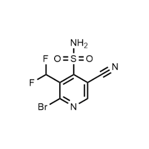 2-Bromo-5-cyano-3-(difluoromethyl)pyridine-4-sulfonamide|CS-1145309