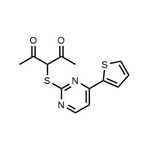 3-((4-(Thiophen-2-yl)pyrimidin-2-yl)thio)pentane-2,4-dione|CS-1145328