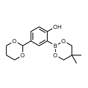 2-(5,5-Dimethyl-1,3,2-dioxaborinan-2-yl)-4-(1,3-dioxan-2-yl)phenol|CS-1145440
