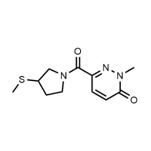 2-Methyl-6-(3-(methylthio)pyrrolidine-1-carbonyl)pyridazin-3(2H)-one|CS-1147007